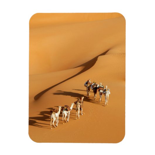 Wüsten | Tuareg Walk mit Kamellen Magnet (Vertikal)