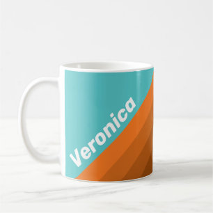 Wüsten-Türkis-Streifen mit Namen Kaffeetasse