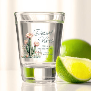 Wüsten-Vibes-Junggesellinnen-Abschiedsparty blühen Schnapsglas