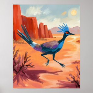 Wüsten-Vogel Südwestliche Landschaft Wandkunst Poster