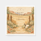 Wüsten-Wildblumen-Baby-Party Serviette (Vorderseite)