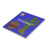 Wüsten-willkommener Gruß - Südwestschlangen-Spaß Fliese (Seite)