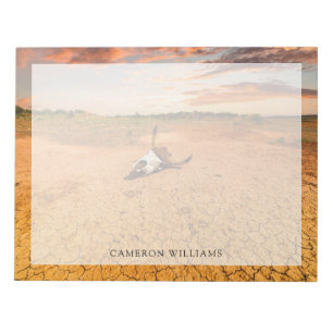 Wüsten   Wüste mit Kuhschädel Notizblock