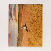 Wüsten | Wüste mit Kuhschädel Puzzle (Vertikal)