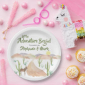 Wüstenabenteuer beginnt Sukkulent Boho Babydusche Pappteller (Party)