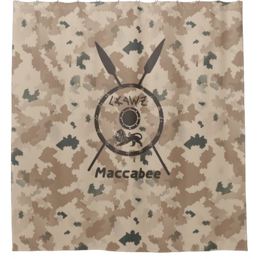 Wüstenabschirm und Speere Duschvorhang (Vorderseite)