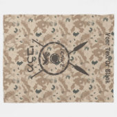 Wüstenabschirm und Speere Fleecedecke (Vorderseite (Horizontal))