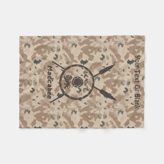 Wüstenabschirm und Speere Fleecedecke (Vorderseite (Horizontal))