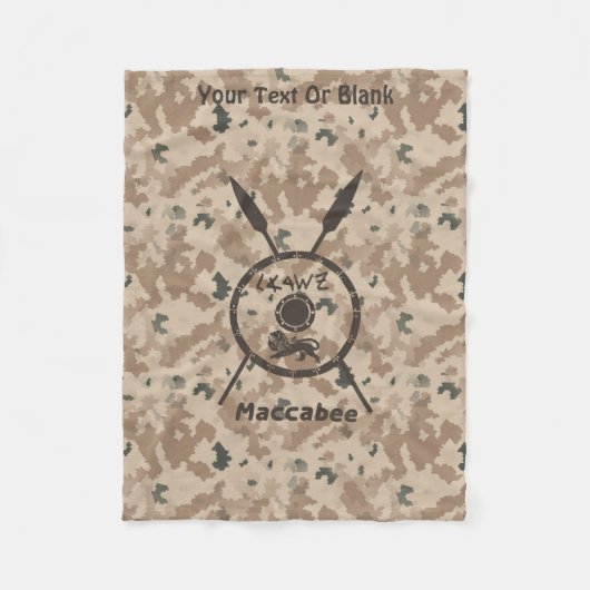 Wüstenabschirm und Speere Fleecedecke (Vorderseite)