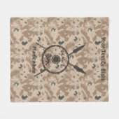 Wüstenabschirm und Speere Fleecedecke (Vorderseite (Horizontal))