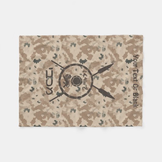 Wüstenabschirm und Speere Fleecedecke (Vorderseite (Horizontal))