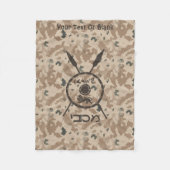 Wüstenabschirm und Speere Fleecedecke (Vorderseite)