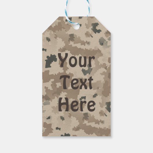 Wüstenabschirm und Speere Geschenkanhänger (Rückseite)