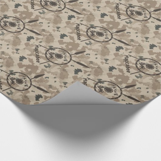 Wüstenabschirm und Speere Geschenkpapier (Ecke)