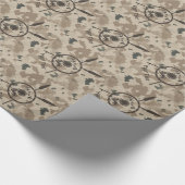 Wüstenabschirm und Speere Geschenkpapier (Ecke)