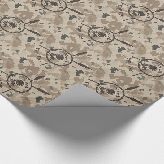 Wüstenabschirm und Speere Geschenkpapier (Ecke)