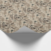 Wüstenabschirm und Speere Geschenkpapier (Ecke)