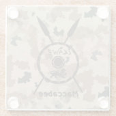 Wüstenabschirm und Speere Glasuntersetzer (Rückseite)