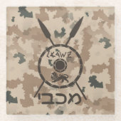 Wüstenabschirm und Speere Glasuntersetzer (Vorderseite)