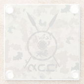 Wüstenabschirm und Speere Glasuntersetzer (Rückseite)