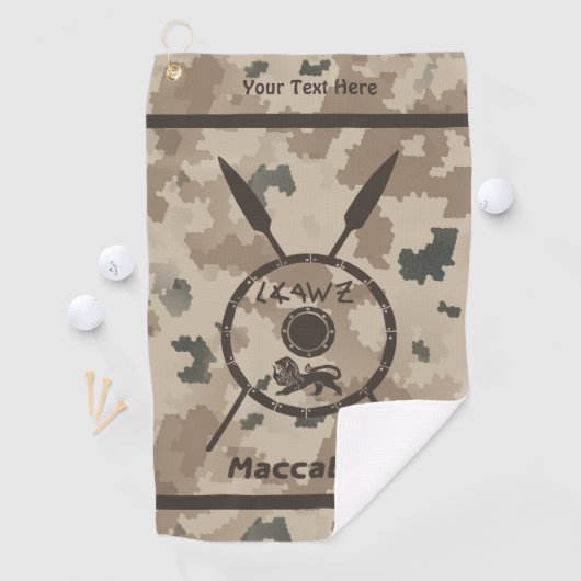 Wüstenabschirm und Speere Golfhandtuch (Insitu)