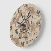 Wüstenabschirm und Speere Große Wanduhr (Winkel)