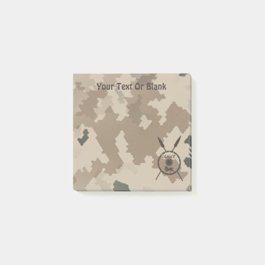 Wüstenabschirm und Speere Post-it Klebezettel (Vorderseite)