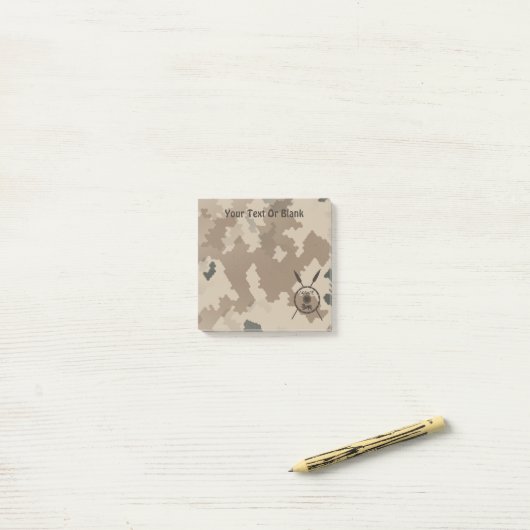 Wüstenabschirm und Speere Post-it Klebezettel (Auf Schreibtisch)