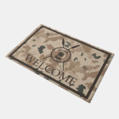 Wüstenabschirm und Speere - Willkommen Fußmatte (Schrägansicht)