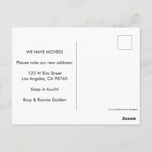 Wüstenaktuskaktus Wasserfarbe Schwarz Postkarte (Rückseite)