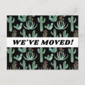 Wüstenaktuskaktus Wasserfarbe Schwarz Postkarte (Vorderseite)