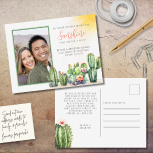 Wüstenaktuskaktus Wir haben Schnee in die Sunshine Postkarte