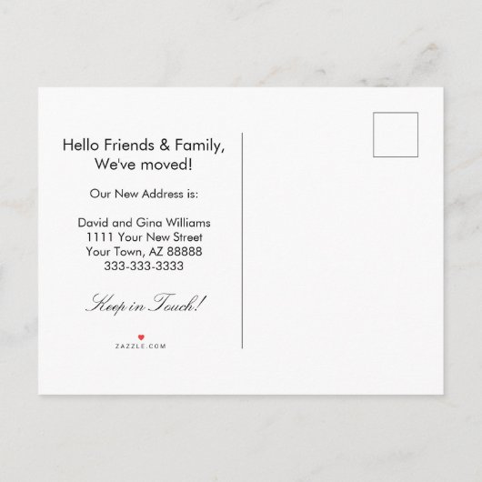 Wüstenänderung der Adresse Kaktus bewegen Ankündigungspostkarte (Rückseite)