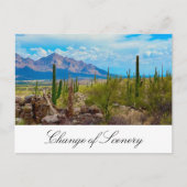 Wüstenänderung der Adresse Kaktus bewegen Ankündigungspostkarte (Vorderseite)