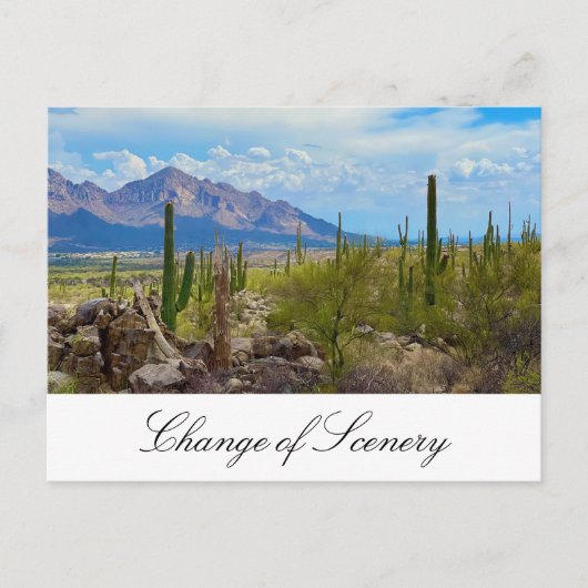 Wüstenänderung der Adresse Kaktus bewegen Ankündigungspostkarte (Vorderseite)