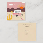 Wüstenanhänger Quadratische Visitenkarte (Vorne/Hinten)