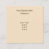 Wüstenanhänger Quadratische Visitenkarte (Rückseite)