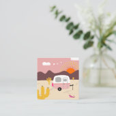 Wüstenanhänger Quadratische Visitenkarte (Stehend Vorderseite)