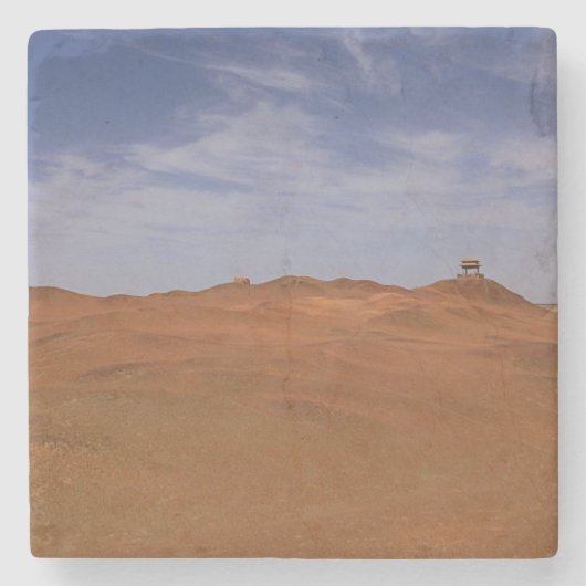 Wüstenansicht - Gobi Steinuntersetzer (Vorderseite)