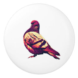 Wüstenaube - humorvolle Vogelpäne Keramikknauf