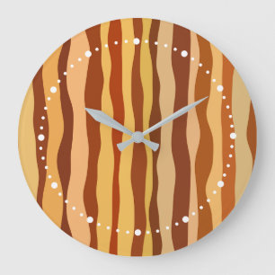 Wüstenaufgang Gold Verbranntes Orange Sienna Große Wanduhr