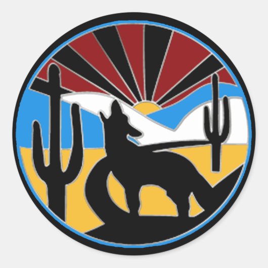 Wüstenaufkleber Runder Aufkleber (Vorderseite)