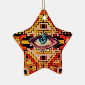 Wüstenauge Geomethric Stamm/Ethnisches Muster Keramik Ornament (Rechts)