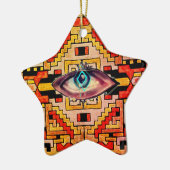 Wüstenauge Geomethric Stamm/Ethnisches Muster Keramik Ornament (Links)