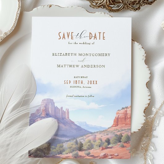Wüstenberg Save the Date Karte Sedona, Arizona