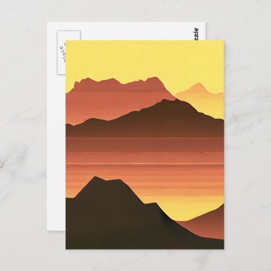 Wüstenberg Sunset Orange und Brown Postkarte (Vorne/Hinten)