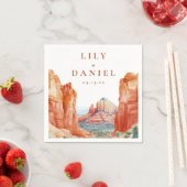 Wüstenberg-Wasserfarben-Zielhochzeit Serviette (Beispiel)