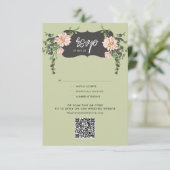 Wüstenblock-Antwortkarte mit/aus Menüoptionen RSVP Karte (Stehend Vorderseite)