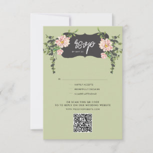 Wüstenblock-Antwortkarte mit/aus Menüoptionen RSVP Karte