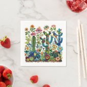 Wüstenblooms bestickt Eden Serviette (Beispiel)